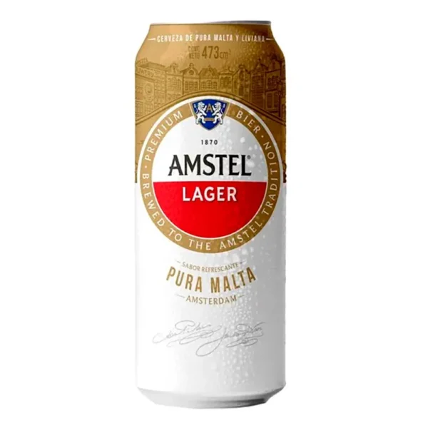 Cerveza Amstel Lager Lata 473cc