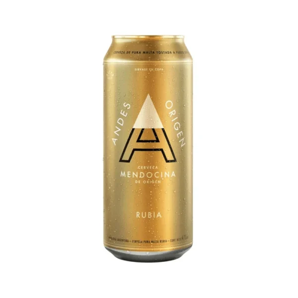 Cerveza Rubia Andes Origen Lata 473cc