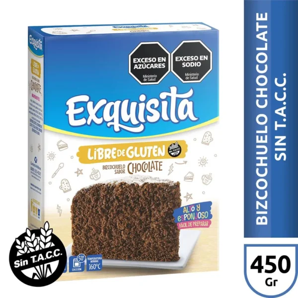 Bizcochuelo Exquisita Chocolate Sin Tacc