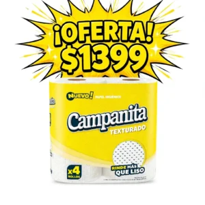 Campanita Texturado x 4 rollos
