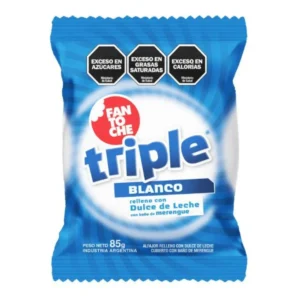Alfajor Fantoche Blanco Merengue Triple