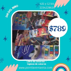 OFERTA Libro p/Colorear + Crayon