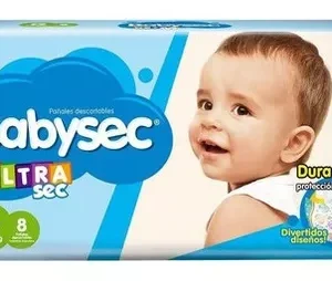 Pañales Babysec Tamaño G x8