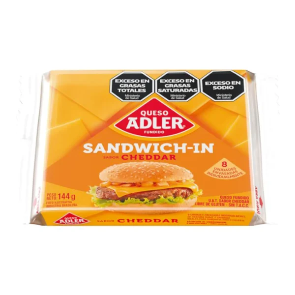 Queso Adler Cheddar Fetas 144g