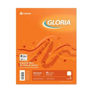 Repuesto Hojas Rayadas Gloria x48 N3