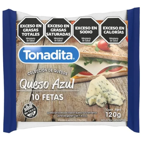 Queso Azul Tonadita 10 Fetas 120 Gr