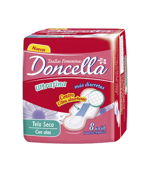 Doncella Tela Seca Pocket c/Alas x8