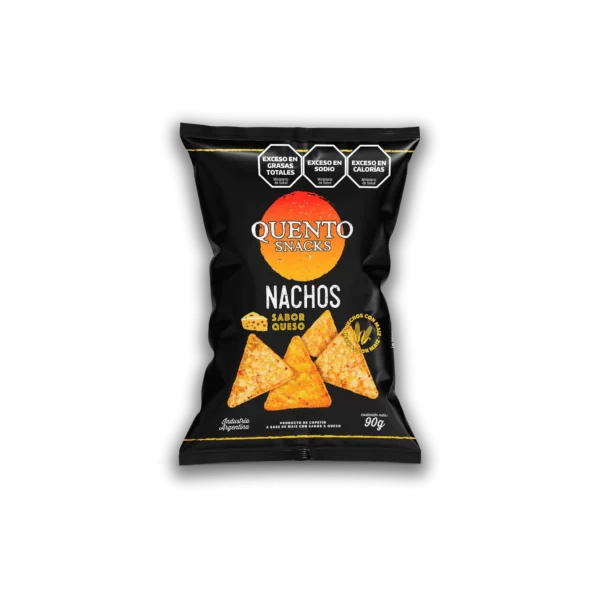 Quento Snacks Nachos Sabor Queso 90 Gr
