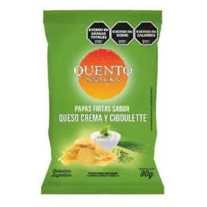 Quento Snacks Queso Crema y Ciboulette 80 Gr