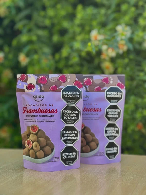 Bocaditos de Frambuesas Doble Chocolate Grido 120 Gr