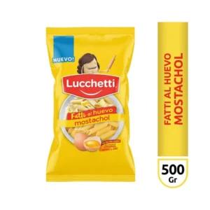 Fideos Lucchetti Mostachol Huevo 500 Gr