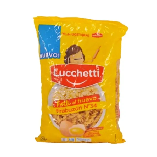 Fideos Lucchetti Tirabuzón Huevo 500 Gr