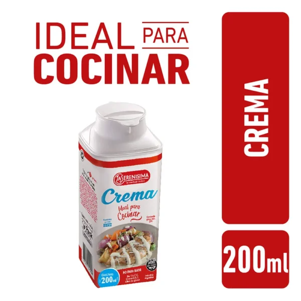 Crema Para Cocinar La Serenísima 200 ml