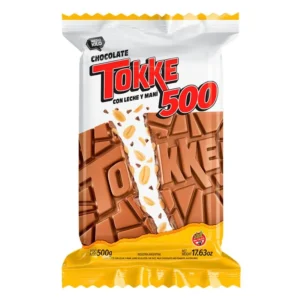 Chocolate Tokke con Leche y Maní 500 Gr