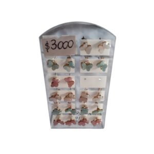 Aros Mariposa de Colores por Par