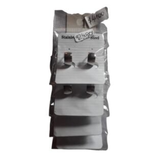 Aros Plateados Anchos Stainless Steel por Par