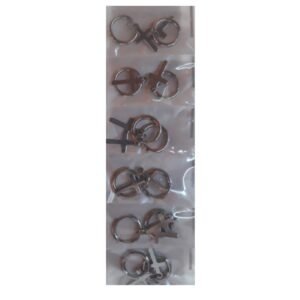 Aros Redondos con Cruz Stainless Steel por Par