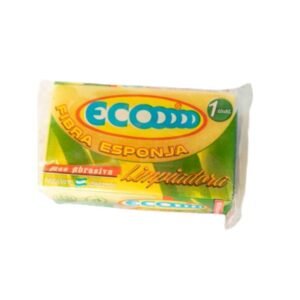 Esponja Salva Uñas Eco Verde y Amarilla