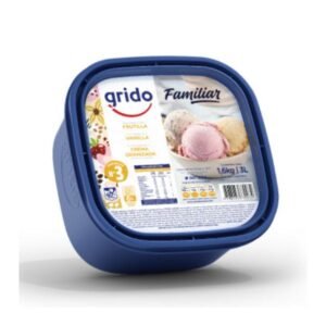 Grido Helado Familiar de 3L Frutilla Vainilla Crema Granizada