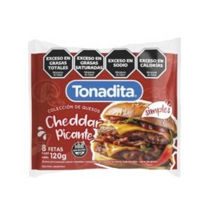 Tonadittta Cheddar Picante 8 Fetas 120 Gr