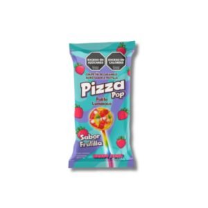 Chupetin Pizza Pop Palito Luminoso Frutilla 13 Gr