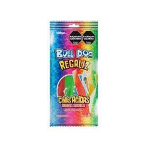 Gomitas Bull Dog Regaliz Cintas Acidas Surtidas 60 Gr
