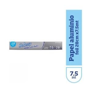 Papel Aluminio Bonux 28cm x 7,5 mts