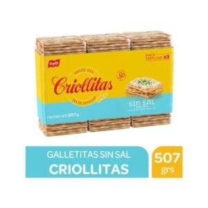 Galletitas Criollitas Sin Sal 507 Gr