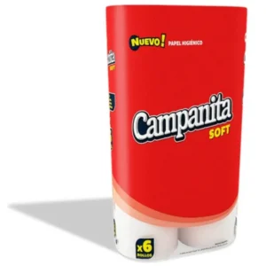 Papel Higienico Campanita Soft 30 mts x 6 Rollos