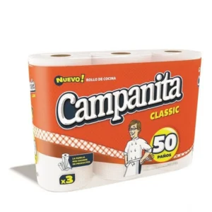 Rollo de Cocina Campanita 50 paños x3