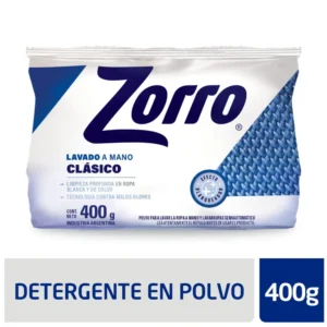 Zorro Jabón en Polvo Clásico Lavado a Mano 400 Gr