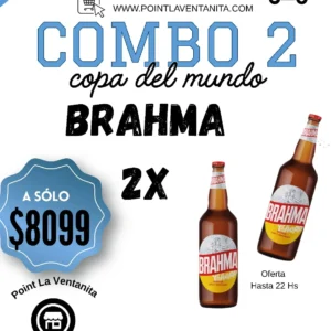 Combo 2 Cerveza Brahma 1 Litro x2