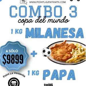 Combo 3 - 1 kg de Milanesas + 1 kg de Papas