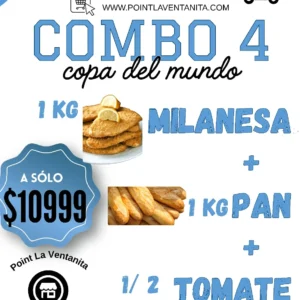 Combo 4 - 1 Kg de Milanesas + 1 kg de Pan + 1/2 Kg Tomate