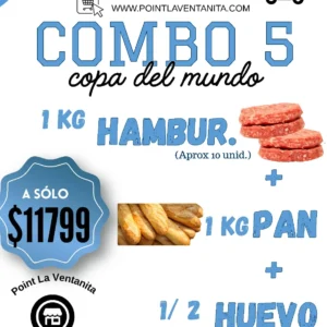 Combo 5 - 1 kg de Hamburguesas + 1 kg de Pan + 1/2 de Huevos