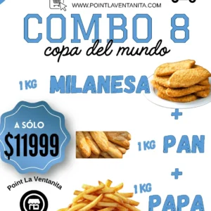 Combo 8 - 1 kg de Milanesas + 1 kg de Pan + 1 kg de Papas