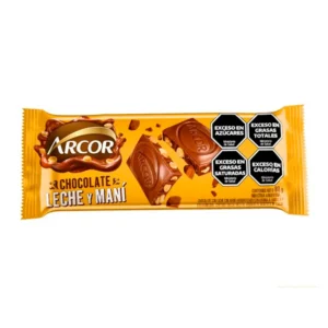 Chocolate Arcor Leche y Mani 80 Gr