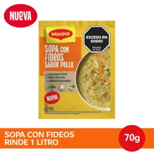 Sopa Maggi con Fideos Sabor Pollo 70 Gr