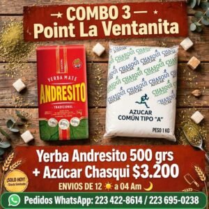 Combo 3 – Yerba Andresito 500 Gr + Azúcar Chasqui
