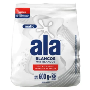 Jabon en Polvo Ala Blancos mas Blancos Matic 600 Gr