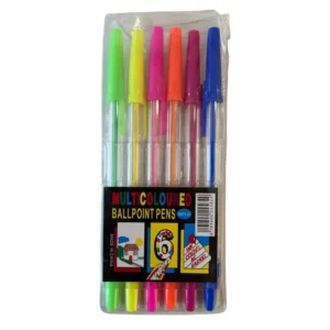 Lapiceras Multi Coloured Ball Point Pens x6