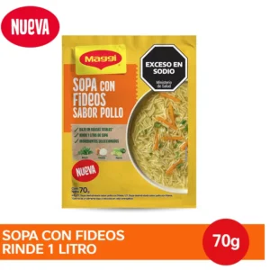 Maggi Sopa con Fideos Sabor Pollo 70 Gr