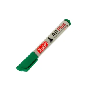 Marcador Trabi Permanente Recargable 411 Plus Verde
