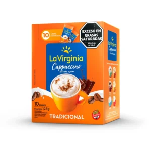 La Virginia Cappuccino Tradicional 125 Gr Caja 10 Sobres