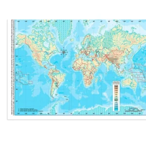 Mapa Planisferio Fisico Politico N° 5 c/u